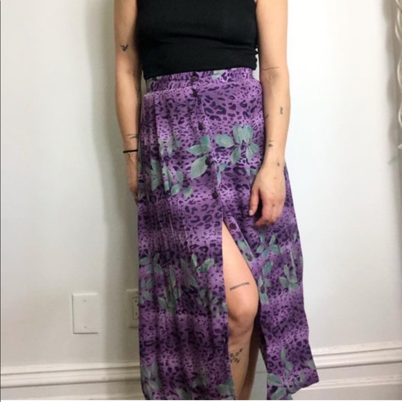 Vintage rayon button down skirt - Picture 4 of 6